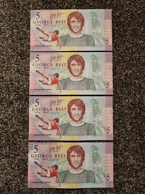 George best £5 note times 4 | eBay UK