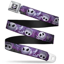 Disney Jack Nightmare Before Christmas Seatbelt Buckle Belt Official Licensed