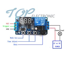 5PCS 12V Programmable timer relay module Delay Timer Control Switch with LED NEW