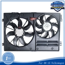 Radiator Cooling Fan For 2005-2016 Volkswagen Jetta 2006-2018 Passat Dual Fan
