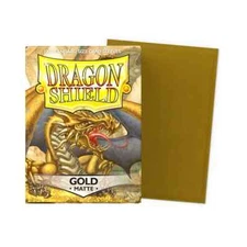 (100-Pack) Dragon Shield Standard Size Gaming Card Sleeves - GOLD MATTE