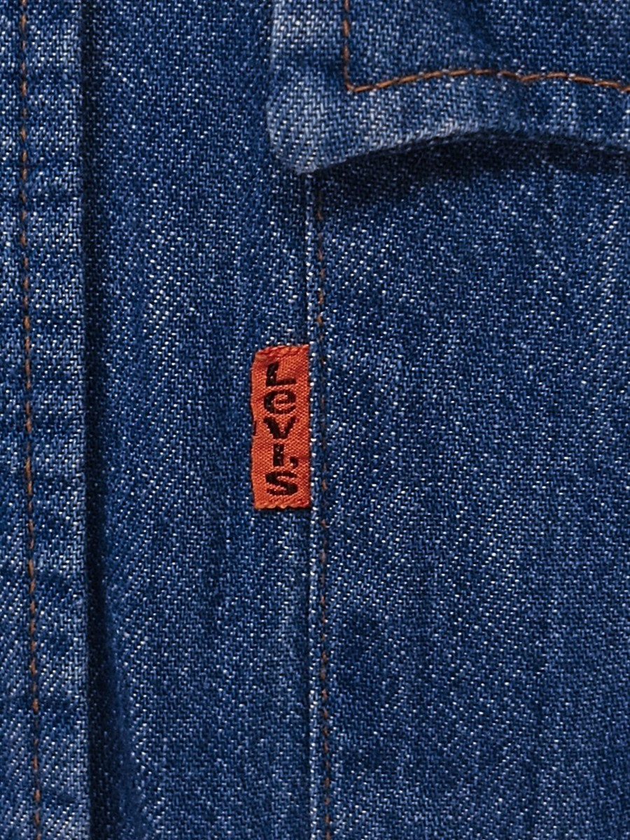 極美品70's VINTAGE Levi's ORANGE TAB デニムシャツ Vtg 70s Levi's Orange Tab Denim Jean Work Shirt Black Button