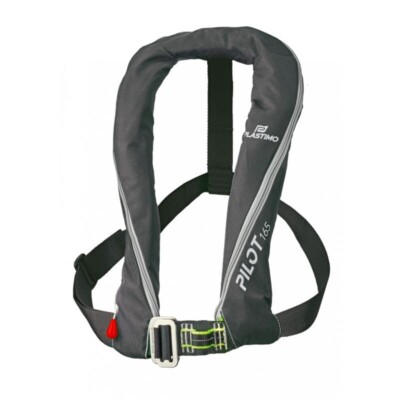 Plastimo Pilot 165N Auto Harness Schwimmweste für Erwachsene. Ergonomisches 3D Design. Schwarz