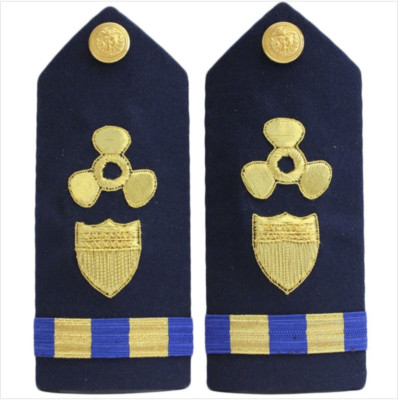 GENUINE U.S. COAST GUARD SHOULDER BOARD: WARRANT OFFICER 2 NAVAL ENGINEERING