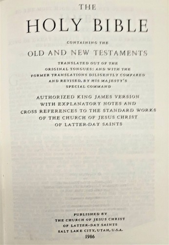 King James Bible, The Church of Jesus Christ of Latter-Day Saints, Leather, 1986 - Picture 9 of 10