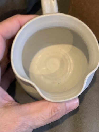Williamsburg Pottery Hand Turned Salt Glazed Matching Cream Cobalt - Picture 9 of 11