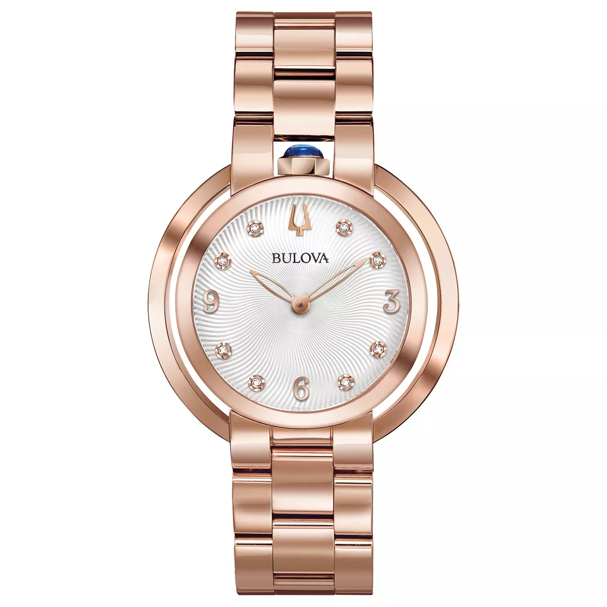 Bulova Women s Quartz Rubaiyat Sapphire Crystal Diamond Accent Watch 35mm 97P130