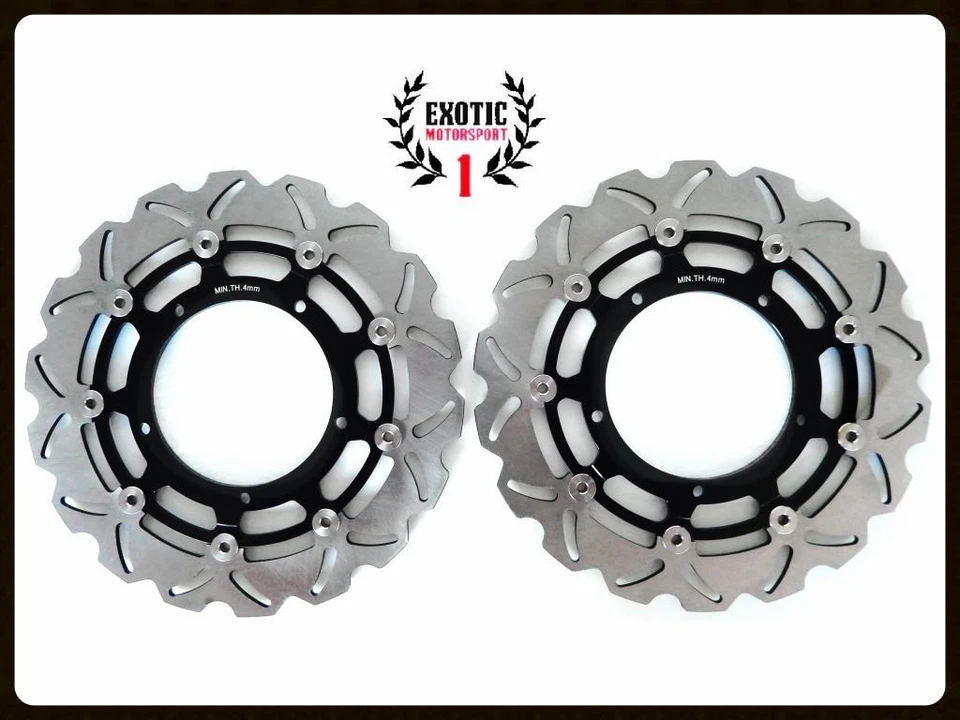 Front Brake Disc Rotors and brake pads Set For Yamaha YZF R1 2004-2006 - Image 3 of 4