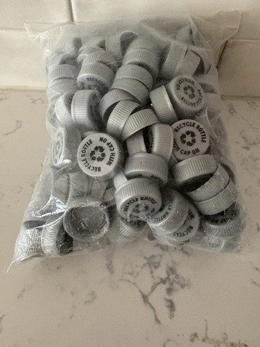 Lot of 200 Plastic Gray Soda Bottle Screw Caps  Arts & Crafts