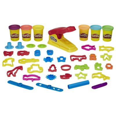 Play-doh Fun Factory Deluxe Set, 31 Tools & 6 Cans, Easter Gifts Girls