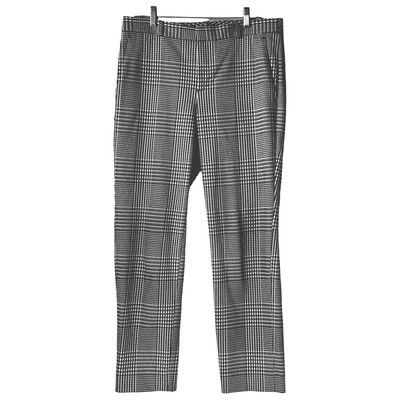 Banana Republic Avery ankle straight houndstooth performance slacks 8L 8 long 