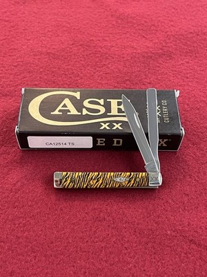 Case XX 12514 Persimmon Orange Bone Smooth Baby Doc Tiger Stripe New In Box