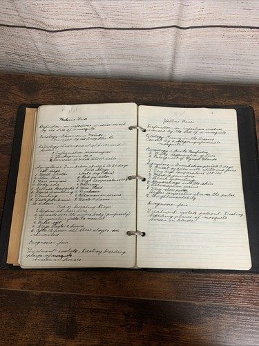 Vintage Manuscript Book Typewritten Handwritten Notes For Medical School Lot - Picture 24 of 24