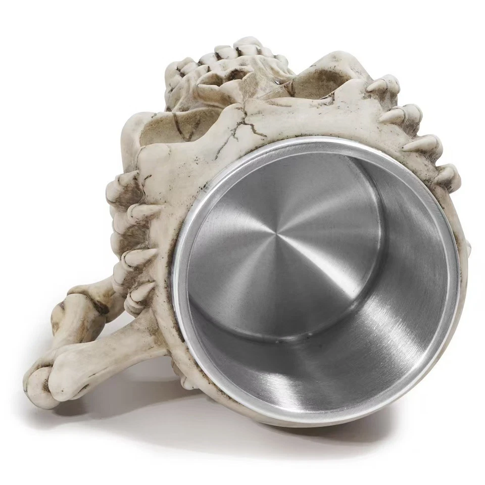 Taza de café calavera gótica - Vajilla de Navidad con base de resina espeluznante decoración del hogar Foto 4 de 4