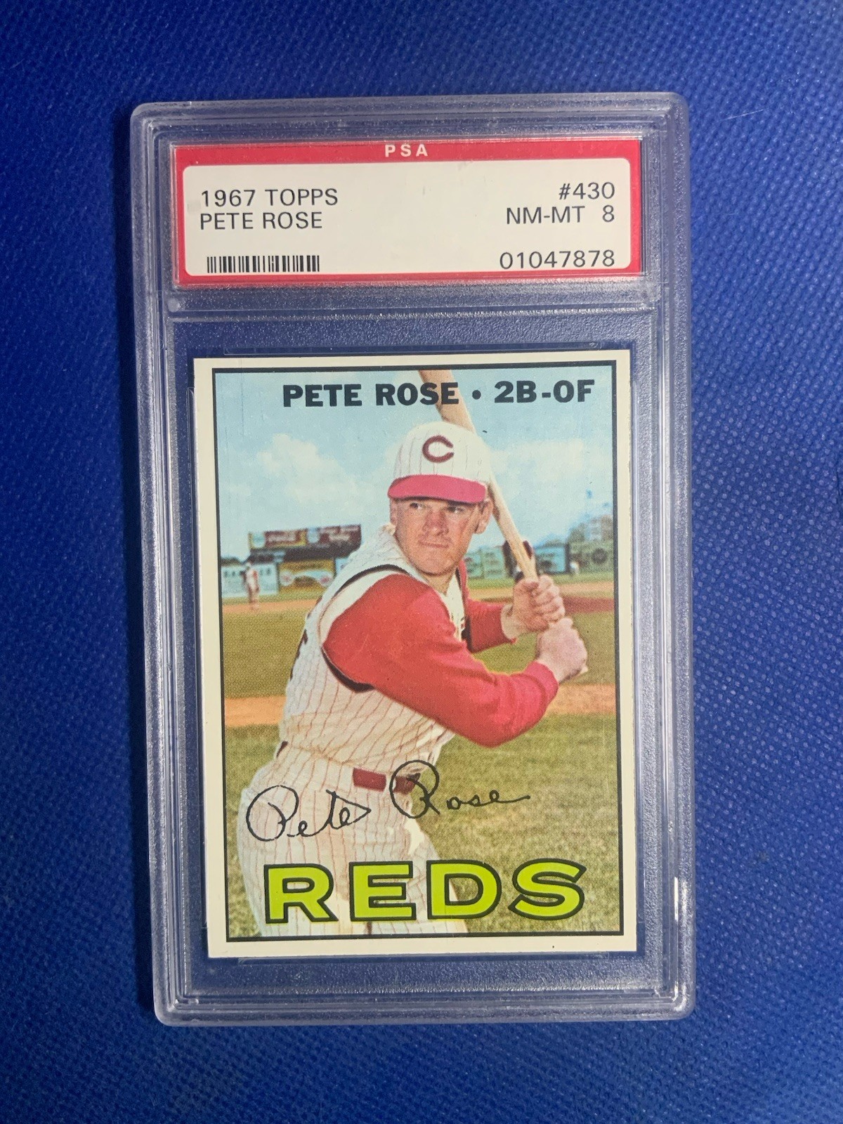 1967 Topps Baseball 430 Pete Rose PSA 8 NM-MT - Future HOF INVEST