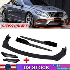 Front Bumper Lip Chin Spoiler Body Kit Splitter Side Skirt For Mercedes-Benz O
