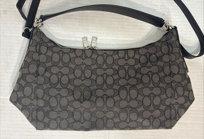 COACH Celeste Shoulder Crossbody Bag Black Smoke Canvas F58284