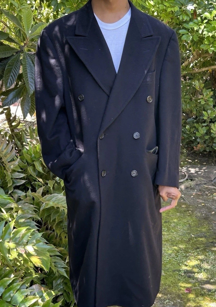 Cappotto soprabito doppiopetto Gucci 100% cashmere 48 R vintage anni 90 Svizzera