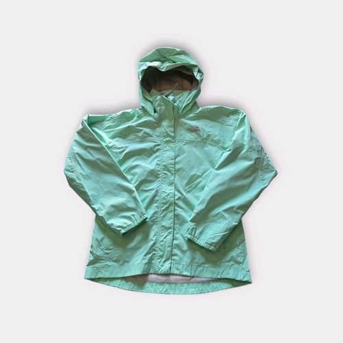 Parka The North Face bambina verde menta giacca antipioggia con cappuccio Hyvent taglia M/M 10/12 - Foto 1 di 11