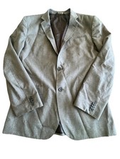 Banana Republic Blazer Jacket 2 Button Mens 44 L Long Brownish Gray 100 Wool
