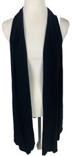 Chicos Travelers Black Open Front Sleeveless Jersey Knit Vest 1 M 