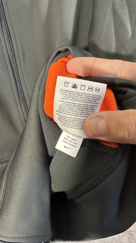 nike illinois fighting illini Therma Fit Full Zip Hoodie Sleeve Print Gray 3XL - Picture 7 of 14