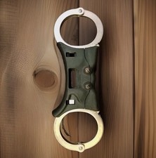 Certified Rigid-Cased Chain Handcuffs Enforcement Grade Transport Restraint 9”