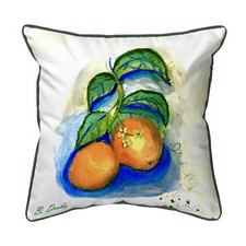 Betsy Drake Two Oranges Large Indoor Outdoor Pillow 18x18