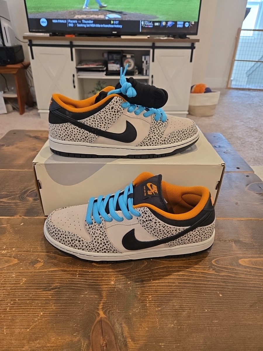 靴 Nike PS Dunk Low Pro Electric Safari 22 Nike SB Dunk Low Pro Electric Safari Olympic Black Monarch FZ1233