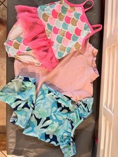 18-24M 2T Girls Swimsuit Bikini Rashguard Bundle Carters Mixed Bundle Lot EUC