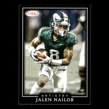 Jalen Nailor #53 2022 SAGE Artistry Black Michigan State Spartans Football Card