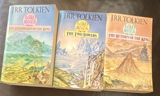 J.R.R. Tolkien The Lord of the Rings 3 Book Paperback Set: Fellowship/Two Towers