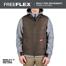 Milwaukee Freeflex Lightweight Insulated Vest Brown Medium