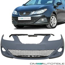 Seat Ibiza 6J5 6J8 Stoßstange Stoßfänger vorne grundiert + Gitter + Lippe 08-12