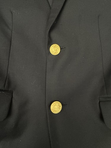Blazer Class Club Etiqueta Dorada Elástico Mezcla Lana Azul Marino Chaqueta 2 Botones Talla 10 - Imagen 4 de 16