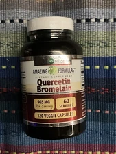 Amazing Formulas Quercetin w/ Bromelain 120 Veggie Capsules, EXP 11/27