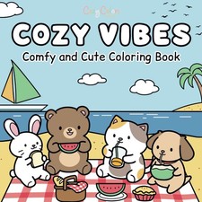 Cozy Vibes: Bold  Easy Coloring Book for Adults and Teens, Cozy and Simple Desi