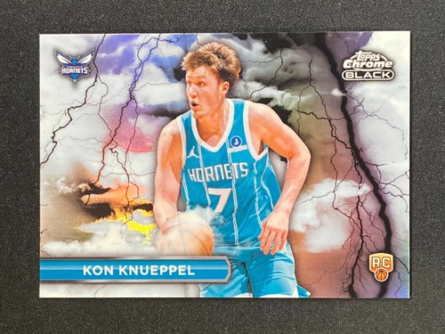 2025-26 Topps Chrome Black Kon Knueppel RC Rookie Lightning SSP