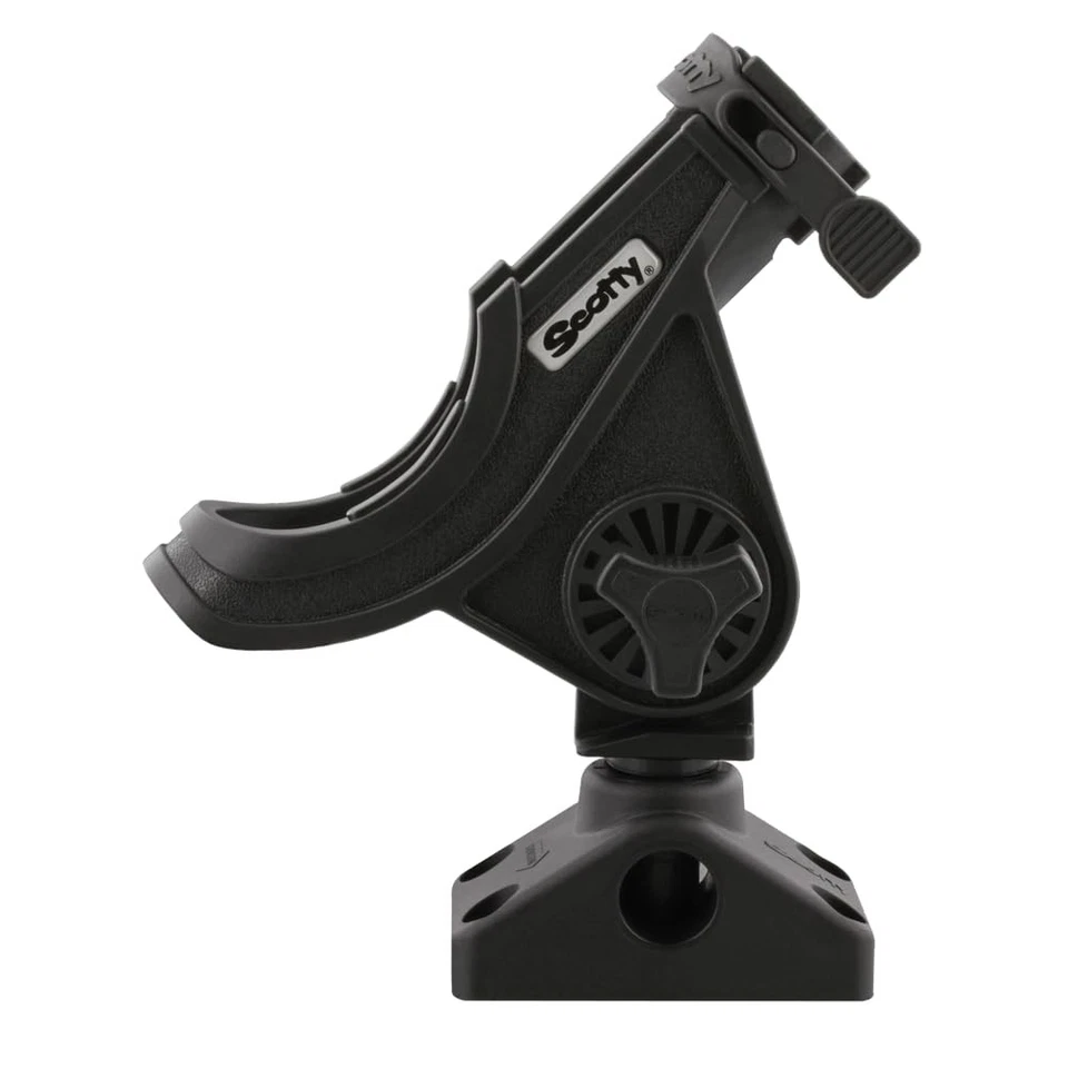 Scotty 0280-BK Rod Holder, Baicaster/Spinning, black W/0241 Side/Deck Mount - Image 1 of 4