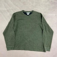 Columbia Knitted Jumper Pullover V-Neck Knit Sweater With Logo Men's L