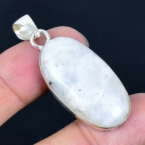 Rainbow Moonstone Handmade 925 Sterling Silver Jewelry Pendant 1.89" n581