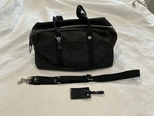 Coach F77286 Black Signature Travel Duffel Weekender Bag Shoulder Strap Luggage