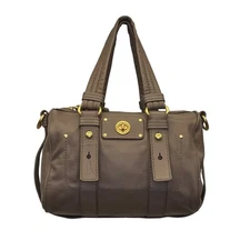 Marc Jacobs Womens Grey Leather Gold-Tone Hardware Detachable Strap Tote Bag