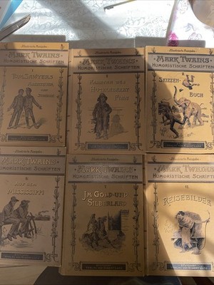 Mark Twain 6 Bände Humoristische Schriften 1898
