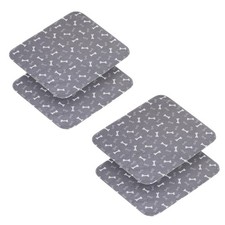 4 Pack 18"x24" Washable Pee Pads for Dogs, Super Absorbent Reusable Training ...