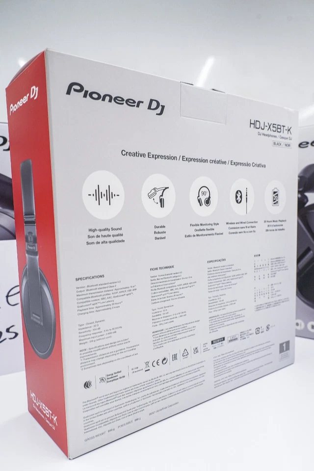 Pioneer DJ HDJ-X5BT (Black) – Over-Ear Bluetooth DJ Headphones – NEW OVERSTOCK - Image 3 of 4