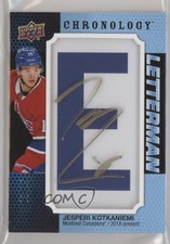 2019-20 Chronology Letterman Letter Relics /15 Jesperi Kotkaniemi Patch Auto 0g4