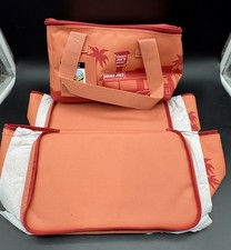 Trader Joe  s Mini Insulated Tote Bags Lot of 3 NWT Reusable Lunch Cooler Peach