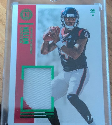Panini 2017 Encased Football Deshaun Watson Patch Card #16 2/5 Houston Texans