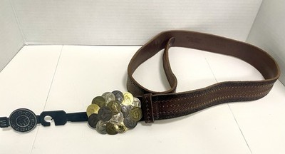 New Streets Ahead Brown Leather Coin Belt Buckle Belt Size  display picture 1
